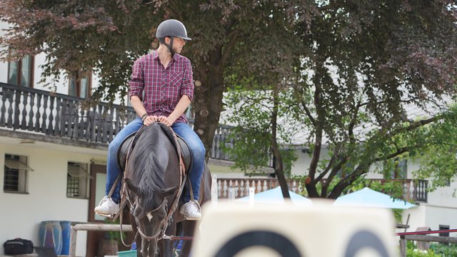 Die Silla, mein Schulpferd an diesem Tag, machte es mir bei meinen allerersten Reitminuten, ziemlich einfach. | Foto: BB