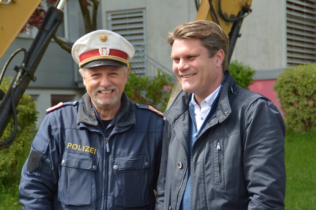 Hartwig Bamberger, der Leiter der Kufsteiner Stadtpolizei, und Vizebürgermeister Hannes Rauch (VP), Obmann im "Ausschuss für Angelegenheiten der öffentlichen Ordnung und Sicherheit" der Stadtgemeinde.