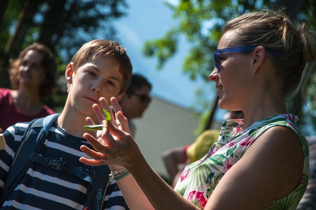 Gespannt haben die Schüler*innen den Inputs der AVOS-Ernährungswissenschafterin Cornelia Seitlinger-Schreder gelauscht. (Foto: AVOS/Manuel Bukovics)