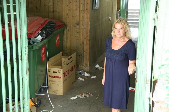 Eine Couch, eine Kommode, Schachteln und mehr: Über den illegal entsorgten Mist ärgert sich Bewohnerin Magdalena Pollak. | Foto: Karl Pufler