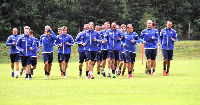 Der Karlsruher SC stieg in die 2. Bundesliga auf und bereitete sich nun in Waidring auf die Liga vor. | Foto: Karlsruher SC