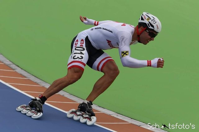 Speedskater Johanens Hahnekamp schaffte es im Marathon der World Roller Games als bester Österreicher auf Platz 73.