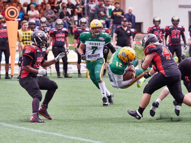 Die Upper Styrian Rhinos setzten sich im Halbfinale gegen die Schwaz Hammers durch und stehen nun im Finale um die Challenge Bowl.  | Foto: Upper Stryrian Rhinos
