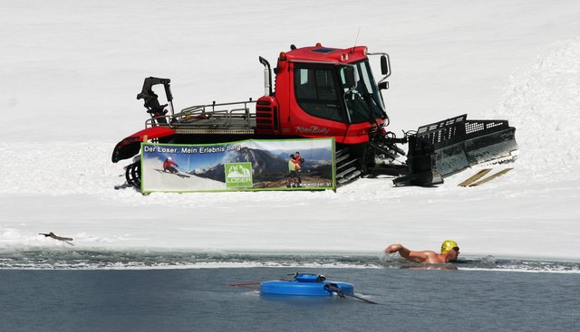 Der Loser bietet für Josef Köberl sehr gute Trainingsmöglichkeiten...hier im Augstsee.