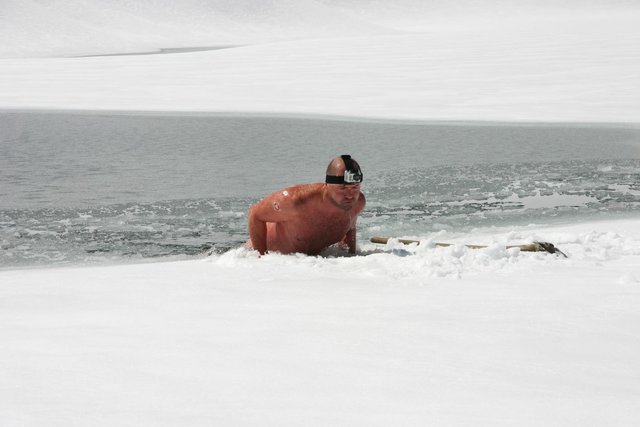 Josef Köberl im Augstsee.