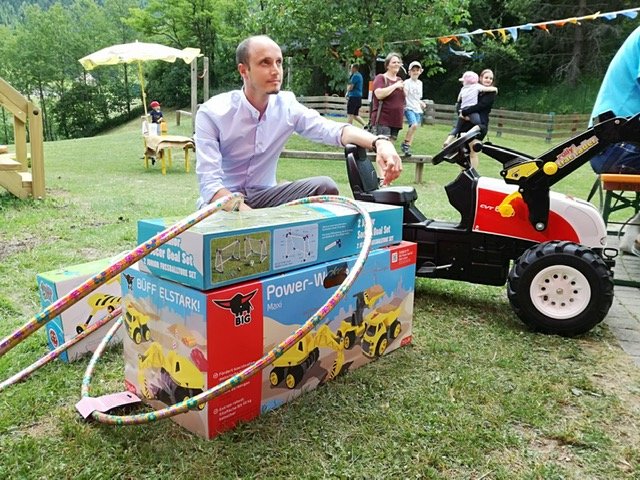 Der Caritas Kindergarten freut sich über die neuen Spielsachen