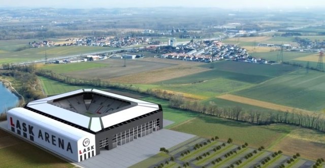 Ein Screenshot aus dem LASK-Präsentationsvideo für das geplante Stadion am Pichlinger See, dass es dort so nie geben wird. Seit der Vorwoche ist klar, der LASK kehrt ab 2022 auf die Gugl zurück. | Foto: LASK/Kernkompetenzen Linz