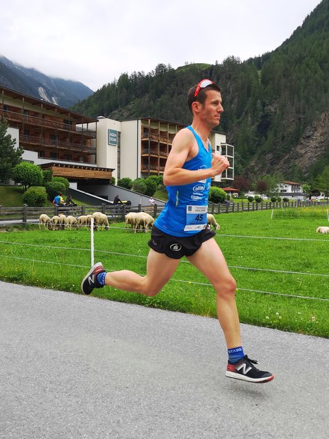 Werner Schrittwieser beim Thermenlauf in Längenfeld im Ötztal.