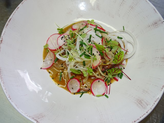 Das Presswurstgericht á la Csencsits süß-sauer mit Ingwer und Sesam lässt viele Herzen höher schlagen.