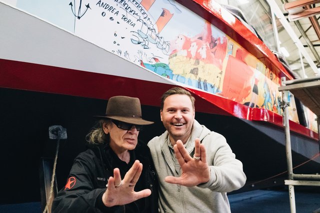 Rocklegende Udo Lindenberg und Hubert Neubacher verbindet seit einigen Jahren eine Freundschaft. | Foto: Barkassen-Meyer/Bestmann