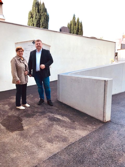 Bürgermeisterin Josefa Geiger mit Bundesrat und Geschäftsführendem Gemeinderat Andreas Spanring.