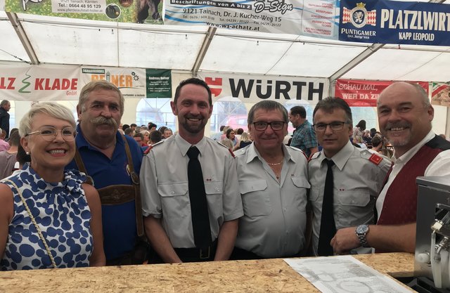 Maria Grebenjak, Gregor Holzer, Franz Roscher, Werner Opetnik, Ferdinand Gross, Gerald Grebenjak (vo links) 