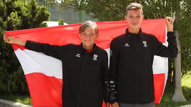 Matthias Ujvary (links) und Jan Kobierski waren für Österreich bei den European Youth Olympia Games am Start.