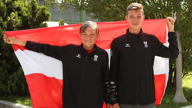 Matthias Ujvary (links) und Jan Kobierski waren für Österreich bei den European Youth Olympia Games am Start. | Foto: Olympia.at