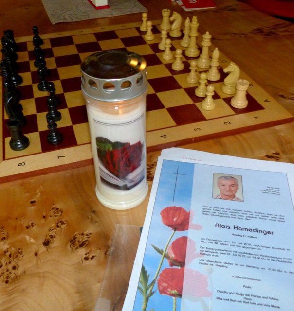 Auch Alois Hamedinger "begleitet" uns beim Turnier