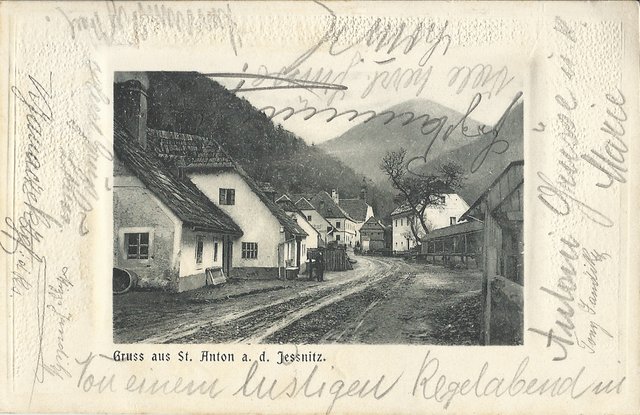 Eine Ansichtskarte aus St. Anton an der Jeßnitz  aus dem Jahr 1902 von Sammler Gerhard Wieland aus Scheibbs. | Foto: Gerhard Wieland