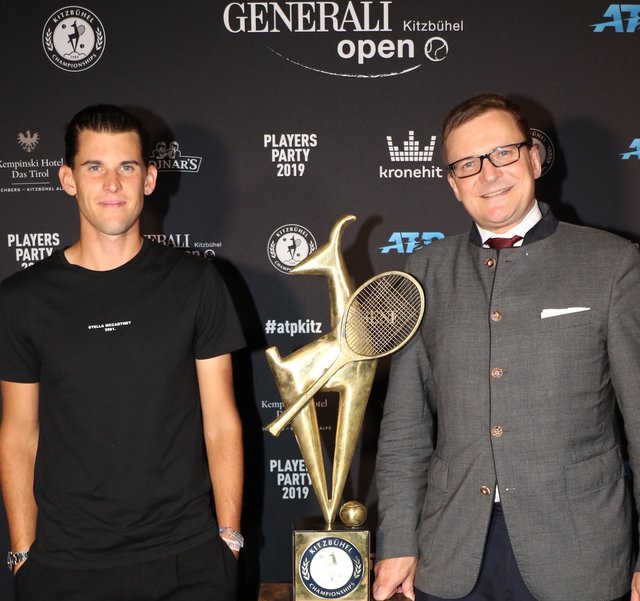 Players Night: D. Thiem mit Kempinski-Dir. Bosse. | Foto: L. Brand