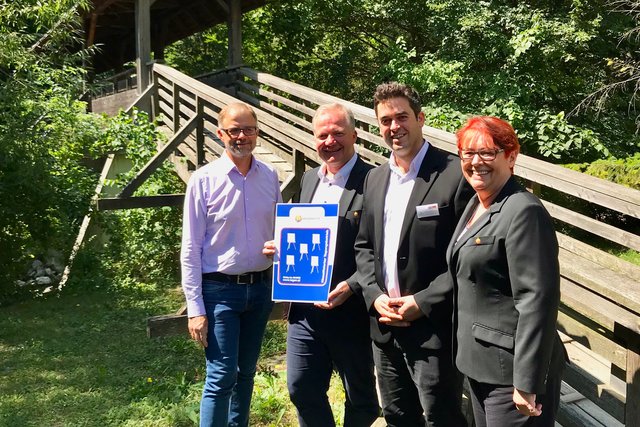 v.l.n.r. Thomas Wolfsegger (Tagen in Österreich) mit dem Krainerhütte Team Gastgeber Roland Hirtenfelder, Seminarbetreuer Martin Meixner und Bereichsleitung Hotellerie Annette Ecker | Foto: Tagen in Österreich
