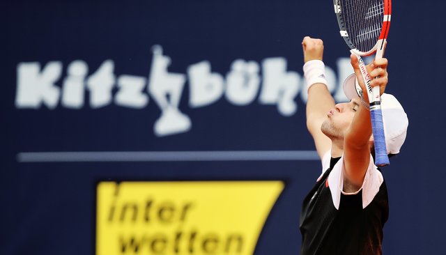Jubel bei Dominic Thiem - Sieg im Viertelfinale. | Foto: GEPA Pictures