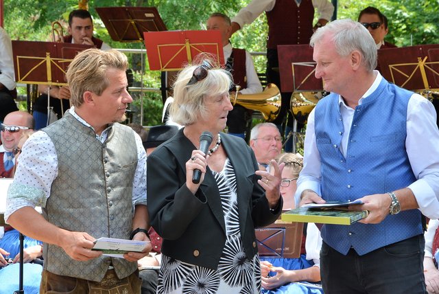 Moderator Harald Wieser, Christa Strutz-Hesse, Bürgermeister Günther Novak