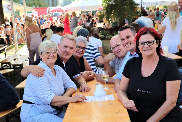 Bgm. a.D. Ursula Rauch, Bgm. Manfred Komericky, GR Michaela Geiger, GR Peter Tabor, LAbg. Stefan Hermann und GR Almuth Huderz-Thümel beim Fest der Vereine. | Foto: Edith Ertl