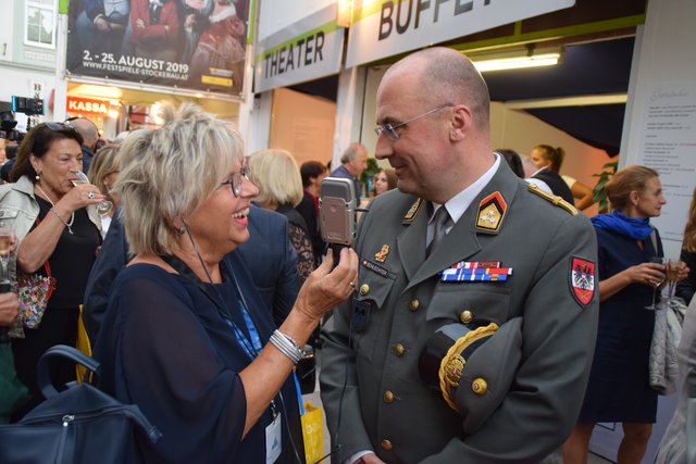 Auch das Radio Korneuburg war mit Nana Sattler bei den Stockerauer Festspielen vertreten.