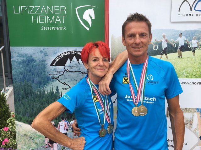 Die erfolgreichen Athleten Karoline Dohr und Harry Bauer | Foto: KK