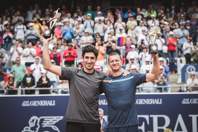 Doppel-Sieger: Philipp Oswald und Filip Polasek. | Foto: M. Knoll