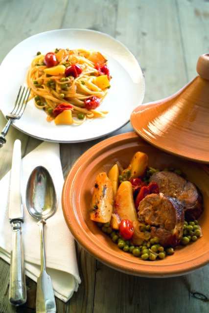 Fleisch und Pasta gekocht wie in Neapel.
