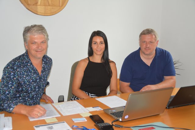 Ein Team im Gemeindeamt: Bgm.  Joachim Radics, Amtsleiterin Tina Schranz und Vizebgm. Klaus Glavanics