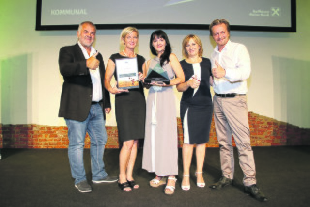 Impuls-Award-Verleihung. STR Erwin Schabhüttl, Ing.in Katharina Moritz (Abfallwirtschaftsverband Knittelfeld), GRin Martina Stummer, GRin Anica Lassnig und Bürgermeister Gerald Schmid. | Foto: Marietta Wolf