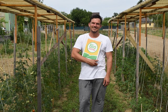 Das 30jährige Bio-Jubiläum feiert der Biobetrieb in der zweiten Generation. Auf dem Bauernmarkt auf der Wiener Freyung repräsentieren die Produkte das sonnige Mittelburgenland.