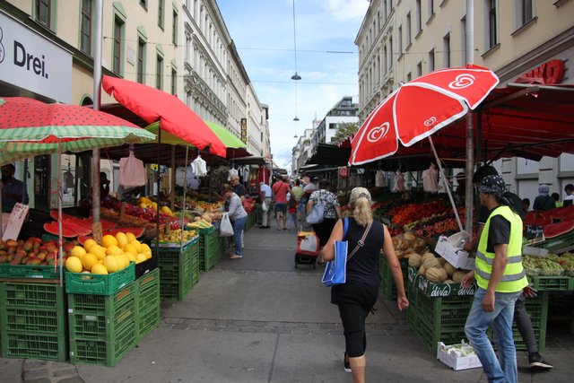Der Brunnenmarkt ist der stärkste Markt Wiens.