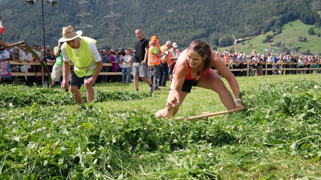 Die amtierende Europameisterin Elisabeth Schilcher (Landjugend Köstendorf) während des Bewerbes 2017 in der Schweiz. | Foto: Landjugend Salzburg