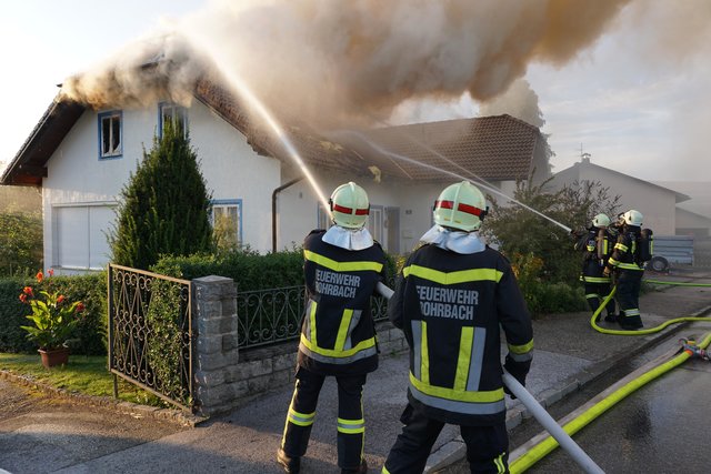 In Rohrbach-Berg brannte ein Dachstuhl. | Foto: Foto: FF Rohrbach im Mühlkreis
