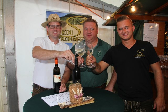 Roland Klopfer, Hans Strohmeier-Kini mit Sohn Michael.