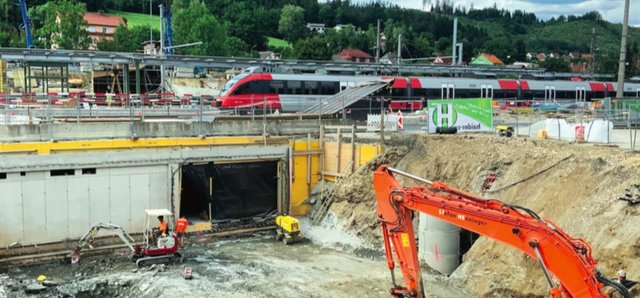 Der neue Personendurchgang am Bahnhof Kapfenberg: er wird künftig die beiden Stadtteile miteinander verbinden. | Foto: ÖBB