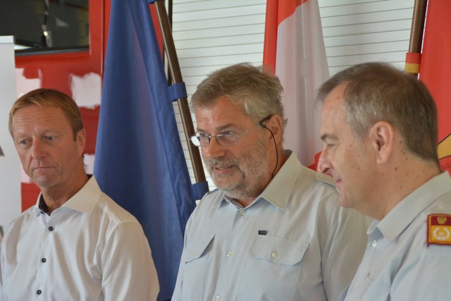 Zuversichtliches Trio: Tschürtz, Kögl (m.) und Schindler sehen das neue burgenländische Feuerwehrgesetz auf einem "sehr guten Weg"