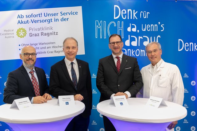 Jahresbericht 2018: Uniqua-Landesdirektor Johannes Rumpl (2. v.r.) ist zufrieden.