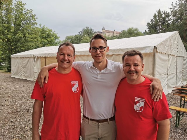 Kdt. Roland Mailer, Geschäftsführer Mag. Alexander Ziegelwanger, Kdt.Stv. Günter Fettinger.