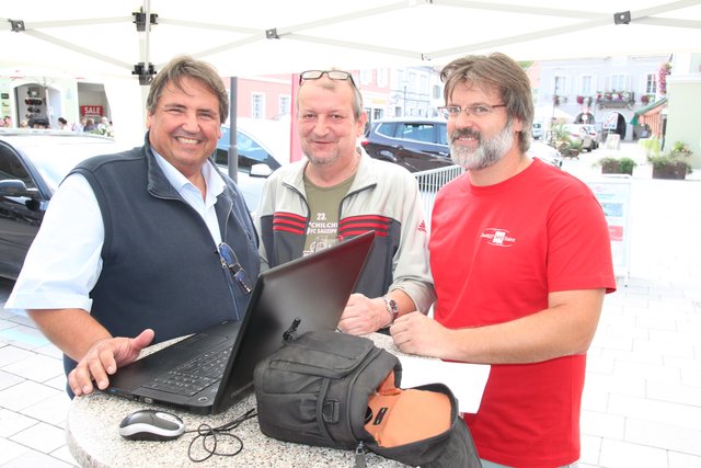 Nahmen sich Zeit für die Bürger: Josef Muchitsch (li), Thomas Stoimaier (re)