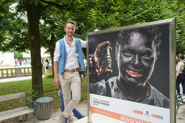 Lorenz Masser, Fotograf aus Radstadt mit seinem Bild. 