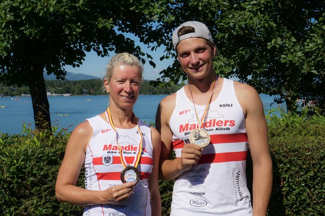 Bronze und Silber: Schwimmerfolge über 5.000 Meter für Karin Rockenschaub und Sebastian Resinger.
