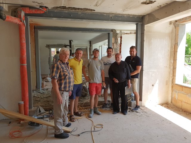 Besichtigung der Baustelle