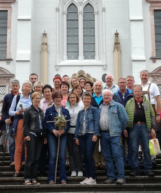 Die Frauentaler Fußwallfahrer sind vor der Basilika in Mariazell gut angekommen.