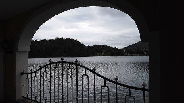 Durchblick vom Jägerwirt aus in Richtung Kärnten