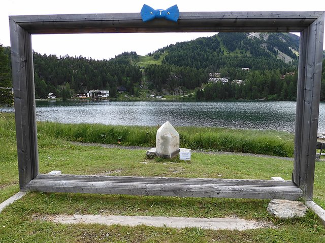 Der Bergkristall ist schon gerahmt.