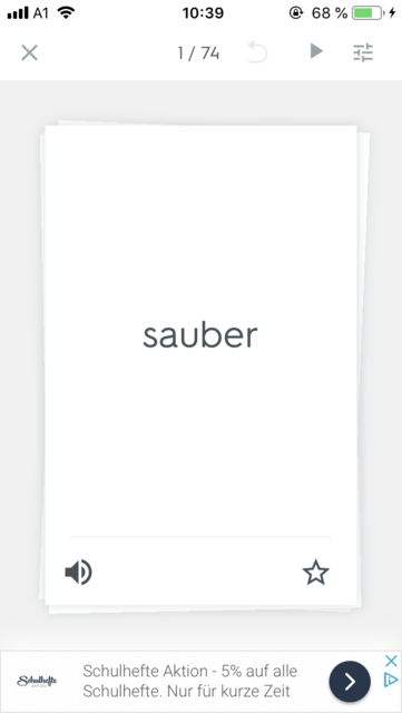 App-Tipp der Woche: Quizlet ist eine umfangreiche App zum Vokabeln lernen. Der Vorteil: die Vokabeln können selbst eingegeben werden oder man kann auf die Lernsets anderer zugreifen | Foto: Screenshot