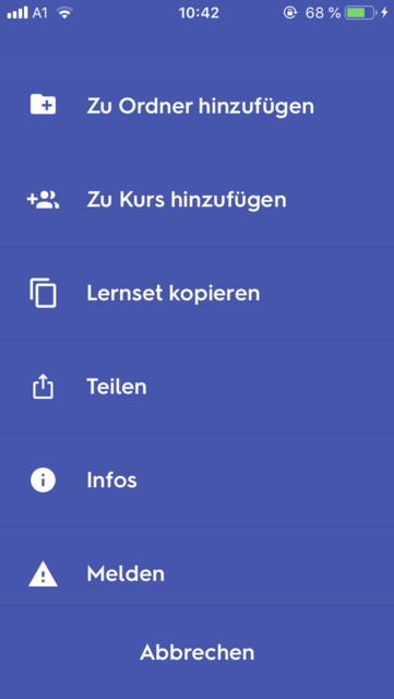 App-Tipp der Woche: Quizlet ist eine umfangreiche App zum Vokabeln lernen. Der Vorteil: die Vokabeln können selbst eingegeben werden oder man kann auf die Lernsets anderer zugreifen | Foto: Screenshot