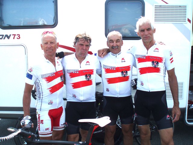 Günter Gugler, Franz Steiner, Sepp Lutzmann, Ferdinand Fuchs (v. li.).
